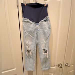 Pink Blush Distressed Maternity jeans size 4